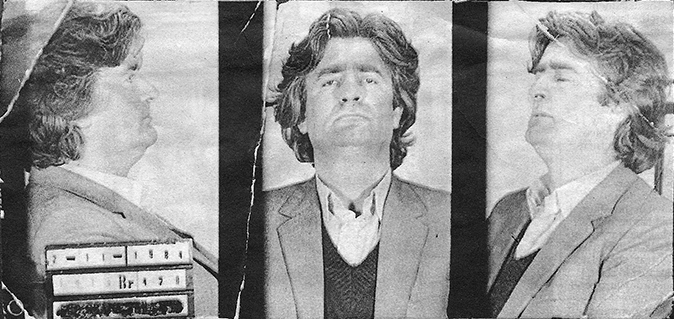 File picture from Bosnian police records show Radovan Karadzic when he was arrested for industrial crimes in November 1984. This photo was recovered in 1992 from a Sarajevo trash bin by Metro photographer Rikard Larma.