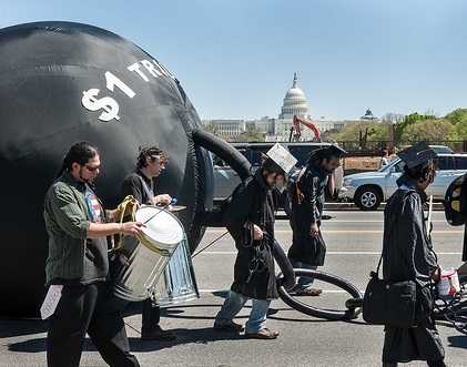 student debt march in DC - photo courtesy of Backbone Campaign