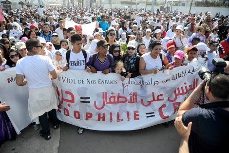 Moroccans protesting against Pedophiles in 2011.