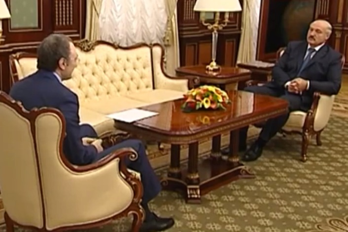 Kerimov meets with President Lukashenko in March 2013. YouTube screenshot.